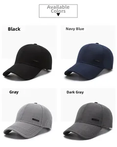 Herren-Baseballkappen in Schwarz, Marine, Grau und Dunkelgrau mit Fashion-Metallclip