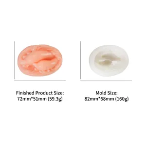 Détail du moule en silicone dauphin avec dimensions et spécifications du produit fini