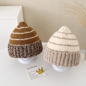 Berretto In Maglia Invernale Per Bambini A Righe Appuntito Caldo Beanie Filo Di Lana Antivento Casual Per Ragazzi Ragazze