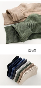 Close-up of ribbed knit texture on high-quality breathable cotton business crew socks