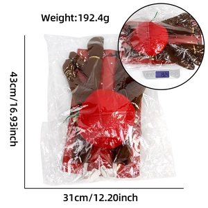 Christmas reindeer car kit measurements and 192g weight details with plush nose