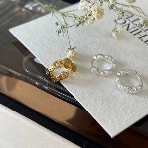 Minimalist S925 sterling silver chunky link chain hoop earrings in gold and silver