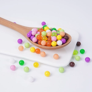 Colorful resin taro balls and jelly beans DIY handmade dessert decoration craft beads