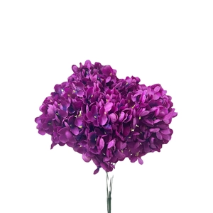 Five-head dark purple artificial hydrangea bundle for wedding and hotel floral decoration