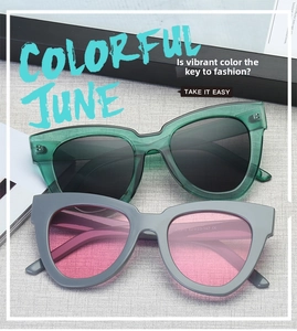 Detail view of cat-eye sunglasses temple showing frame model X1370 and size dimensions