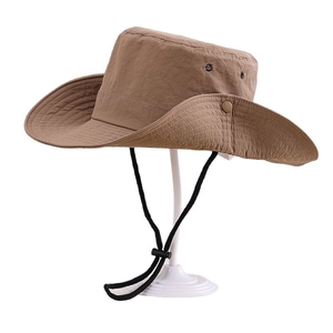 Chapeau de soleil enfant à séchage rapide avec large bord et cordon réglable extérieur