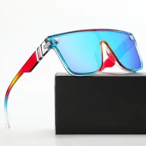Fashion Shield Sunglasses UV400 Protection TAC Lens TR90 Frame Oversized Square Outdoor Sports Eyewear For Men Women