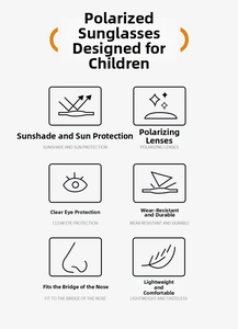 Features of polarized silicone sunglasses for toddlers showing UV protection and durability