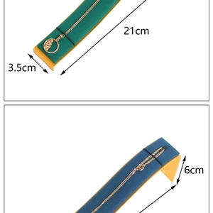 Detail view of microfiber jewelry display stand with dimensions 21cm by 3.5cm by 6cm