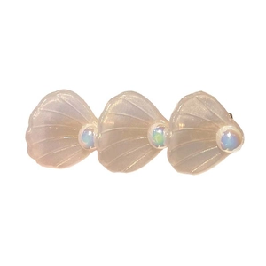 Pearlescent starfish shell hair clip with pearls for girls and mermaid princess style