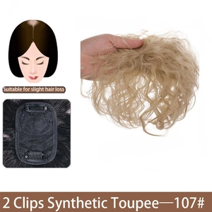 Synthetic hair topper for women short curly volume hair piece breathable lightweight 1pc