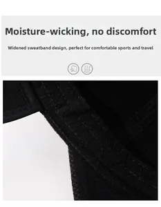 Close-up of the widened moisture-wicking sweatband inside the men's winter thermal hat