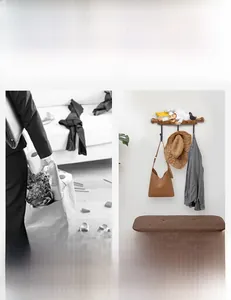 Creative chef resin wall hook with three metal hangers for keys and bags