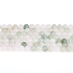 Strand of polished natural Tianshan green jade beads for DIY jewelry making and crafts
