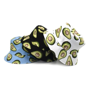 Bob Imprimé Avocat Coton Protection Solaire Respirant Extérieur Voyage Été Décontracté Hip Hop Pour Femmes Hommes