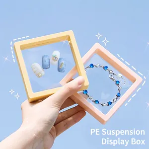 Transparent PE Film Suspension Jewelry Display Box Dustproof Anti-oxidation Earring Necklace Ring Bracelet Storage Box