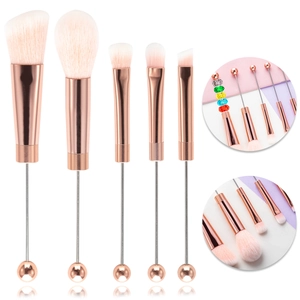 Makeup Brushes DIY Beaded Metal Professional Synthetic Fiber Foundation Powder Eyeshadow Blending Cosmetic Tools