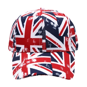 Cappellino da baseball unisex con stampa bandiera Union Jack e cinturino regolabile sul retro