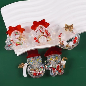 Set de 5 dijes de resina navideños con muñeco de nieve para manualidades creativas