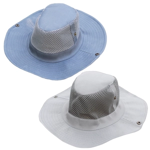 Boonie Hat Wide Brim Breathable Mesh Sun Protection Outdoor Hiking Fishing Polyester Unisex Casual Foldable Snap Brim