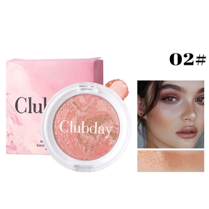Détail de la palette de fard à joues cuit marbré teinte 02 avec fini rose orangé
