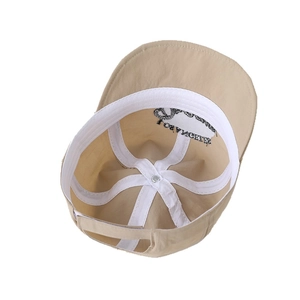 Chapeau soleil bébé beige à séchage rapide avec broderie Los Angeles et doublure interne