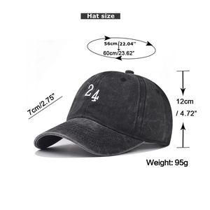 Guide des tailles détaillé pour casquette de baseball en coton délavé brodée 24
