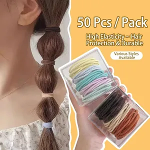 Hair Ties Spiral Threaded High Elasticity Ponytail Holders Seamless Durable Hair Bands Women Girls Fashion Accessories