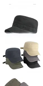 Détail de la broderie SPIRIT sur casquette militaire en coton disponible en cinq couleurs