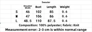 Tableau détaillé des tailles pour la robe sans manches en tweed avec les mesures