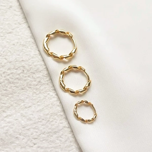 Vintage Twisted Rope Hoop Earrings For Women With 925 Sterling Silver Earring Post Copper Zirconia Gold Silver Hoop Jewelry