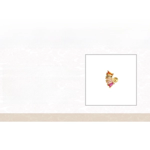 Detailed specs of 925 sterling silver 18k gold plated fan stud with colorful cubic zirconia