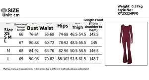 Tableau des tailles pour body dos nu à manches longues avec mesures buste taille hanches