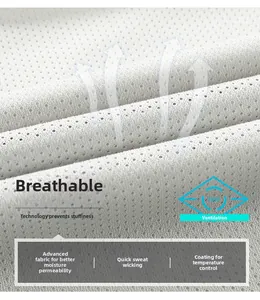 Macro shot of breathable white mesh fabric with high moisture wicking coating