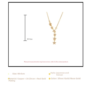 Detailed view of the star pendant Y-necklace showing the 40+5cm adjustable length