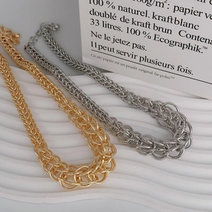 Bold Cuban Chain Necklace Copper Electroplated U Shaped Link Exaggerated Streetwear Hip Hop Style For Unisex