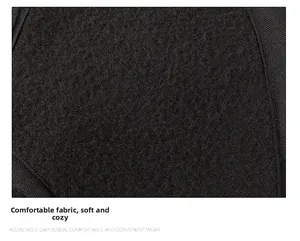 Detail view of adjustable black wool winter cap with soft lining and premium texture
