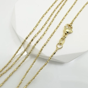 Bead Chain Necklace Copper 18K Gold Plated DIY Jewelry Finding Lobster Clasp Minimalist Clavicle Chain Accessory
