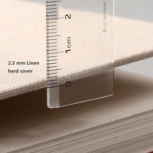 Cuaderno de dibujo 32K con tapa dura de lino de 2,5 mm y textura de alta calidad