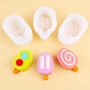 Silicone Popsicle Ice Cream Mold DIY Handmade Candle Aromatherapy Plaster Chocolate Fondant Baking Tools Easy Release