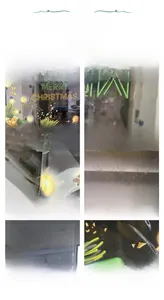 Détail de stickers de Noël aux couleurs vives et adhésion statique sans aucune bulle