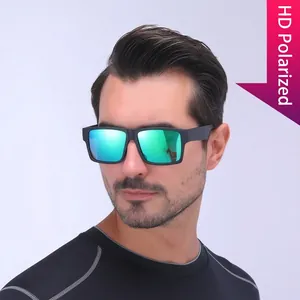 Square Polarized Sunglasses For Men And Women Wood Grain Texture Frame Retro UV400 Protection Classic Outdoor Driving
