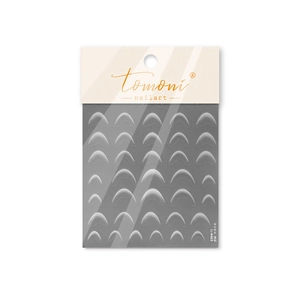 Thin flexible French gradient nail art stickers with arched designs for DIY manicure