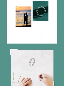 Gros plan sur la bague en argent S925 affichant un design entrelacé et tressé élégant