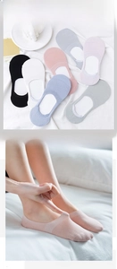 Close-up of breathable mesh no-show socks in assorted pastel colors for women