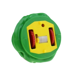 Wind-up mechanical green Christmas tree toy with rotating gears and walking base mechanism