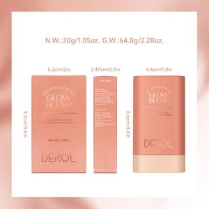 Natural coral orange multi-stick blush cream for lips and cheeks, 30g stick with packaging