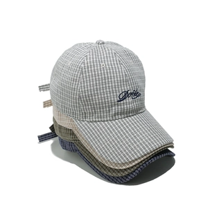 British style checkered sun hats with Dories embroidery in four stylish colors
