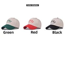 Casquettes de baseball color-block avec broderie SWING en vert, rouge et noir