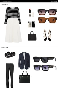 Flat lay of square sunglasses with arrow studs paired with chic fashion accessories